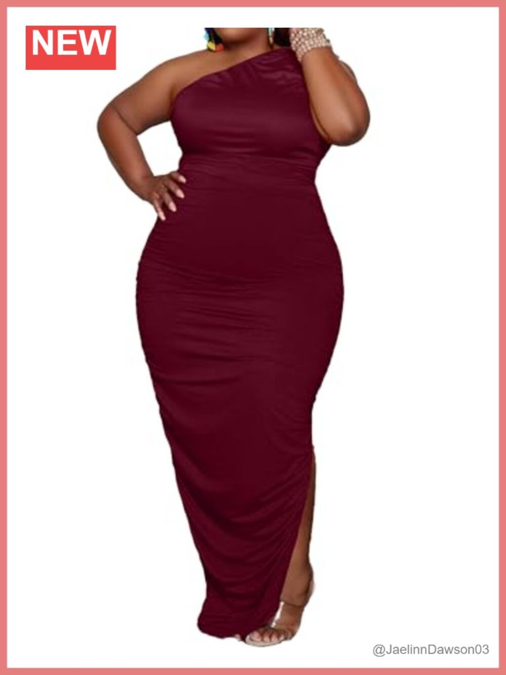 Plus Size Off Shoulder Bodycon Maxi Dress Ruched Side Slit Party Evening